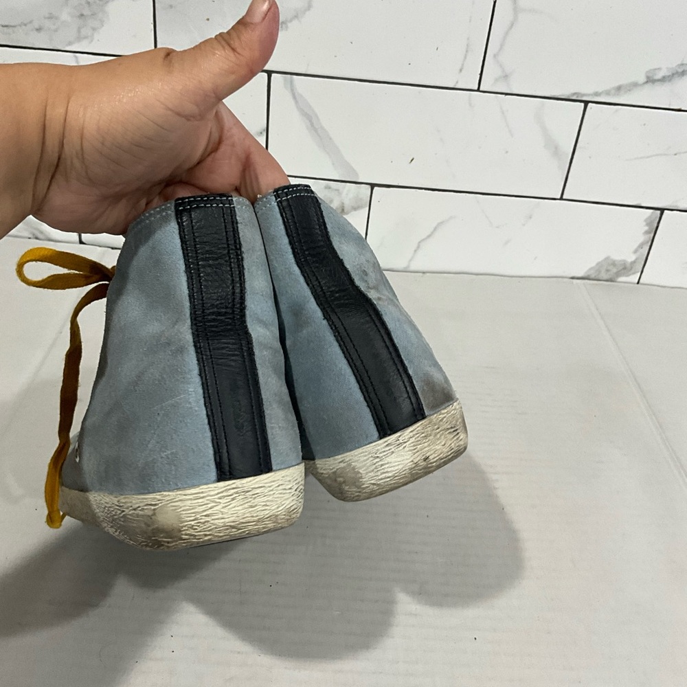 Golden goose Francy light blue suede sneakers - Picture 4 of 7